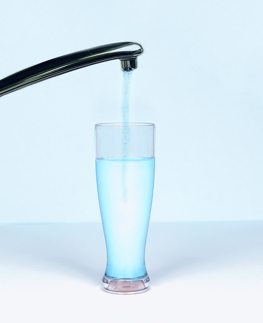 clean water filling a glass